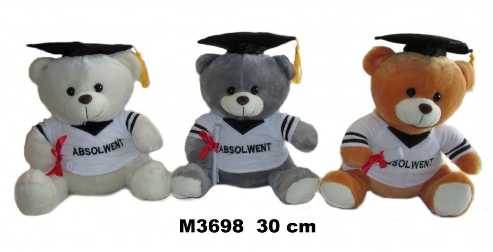 PELUCHE FIOCCO 30CM SEDUTA IN ABBIGLIAMENTO GRADUATO SA SUN-DAY